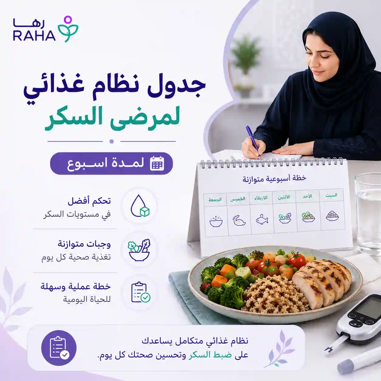 أسس بناء النظام الغذائي لمرضى السكر